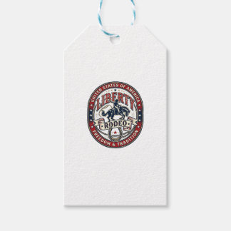 Liberty Rodeo Patriotic Patriotic Rodeo Western US Gift Tags