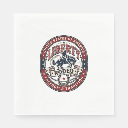 Liberty Rodeo Patriotic Patriotic Rodeo Western US Napkins