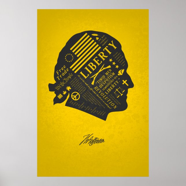 LIBERTY SERIES - Thomas Jefferson Abstract Thought Poster (Front)