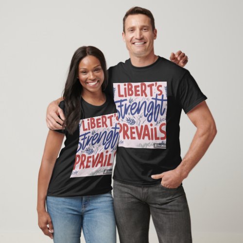 Liberty Shines A Multicolored T_Shirt Design