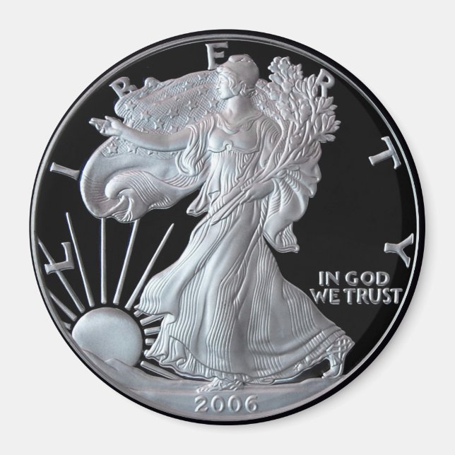 Liberty Silver Dollar Head 2006  Magnet (Front)