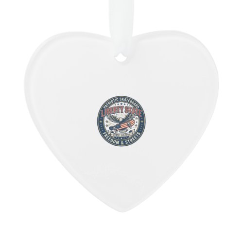 Liberty Skate Patriotic Patriotic Skateboard Vinta Ornament