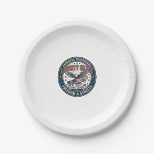 Liberty Skate Patriotic Patriotic Skateboard Vinta Paper Plates