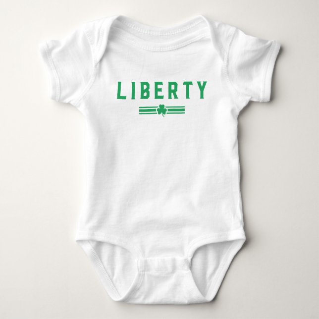 Liberty | St. Patrick's Day - Lucky Stripe Baby Bodysuit (Front)