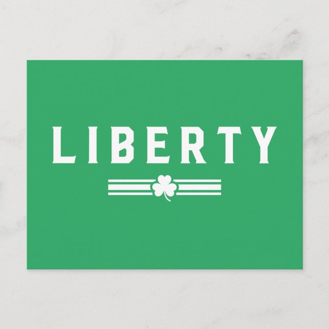 Liberty | St. Patrick's Day - Lucky Stripe Postcard (Front)
