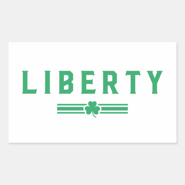 Liberty | St. Patrick's Day - Lucky Stripe Rectangular Sticker (Front)