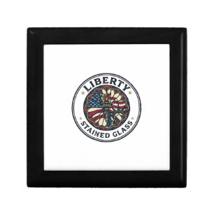 Liberty Stained Glass Patriotic Patriotic Stained  Gift Box