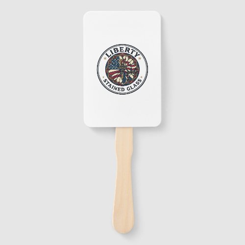 Liberty Stained Glass Patriotic Patriotic Stained  Hand Fan