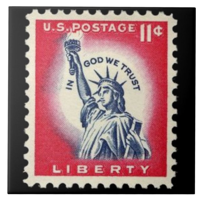 Liberty Stamp Ceramic Tile (Front)
