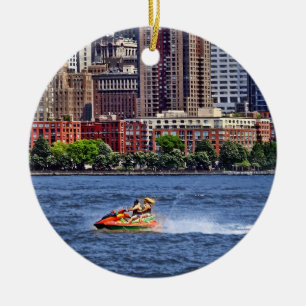 Liberty State Park - Jet Ski in Morris Canal Basin Ceramic Ornament