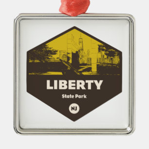 Liberty State Park New Jersey Metal Ornament