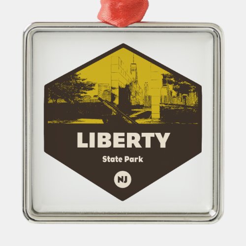 Liberty State Park New Jersey Metal Ornament