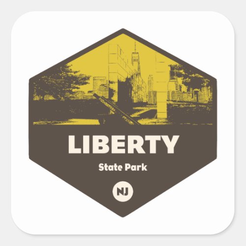 Liberty State Park New Jersey Square Sticker