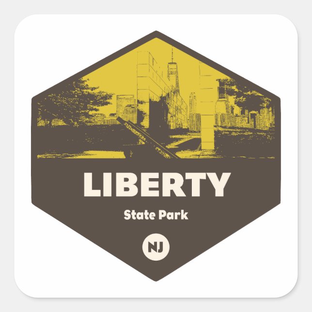 Liberty State Park New Jersey Square Sticker (Front)