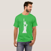 Liberty Status Clover Leaf Pajama St Patricks Day T-Shirt (Front Full)