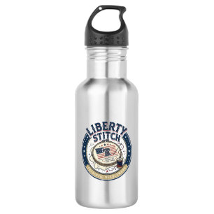 Liberty Stitch Patriotic Patriotic Embroidery Need Stainless Steel Water Bottle