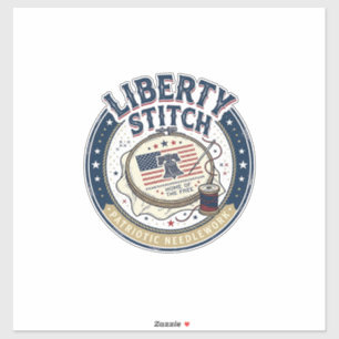Liberty Stitch Patriotic Patriotic Embroidery Need Sticker