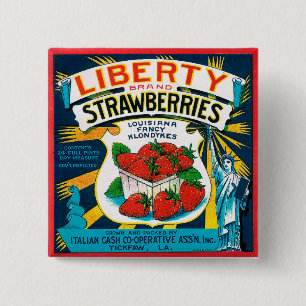 Liberty Strawberries Button