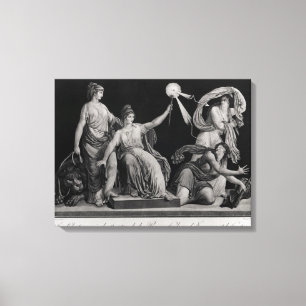 Liberty, striking down Ignorance and Fantacism Canvas Print