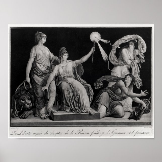 Liberty, striking down Ignorance and Fantacism Poster (Front)