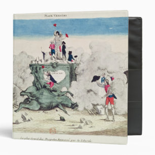 Liberty toppling the statue of the Greatest Binder