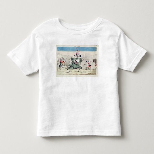 Liberty toppling the statue of the Greatest Toddler T-shirt (Front)
