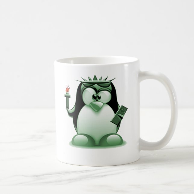 Liberty Tux (Linux Tux) Coffee Mug (Right)