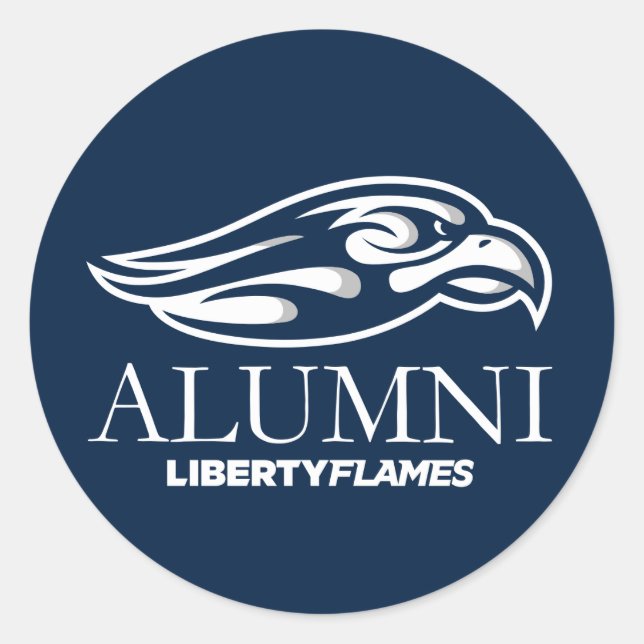 Liberty University Alumni Classic Round Sticker (Front)