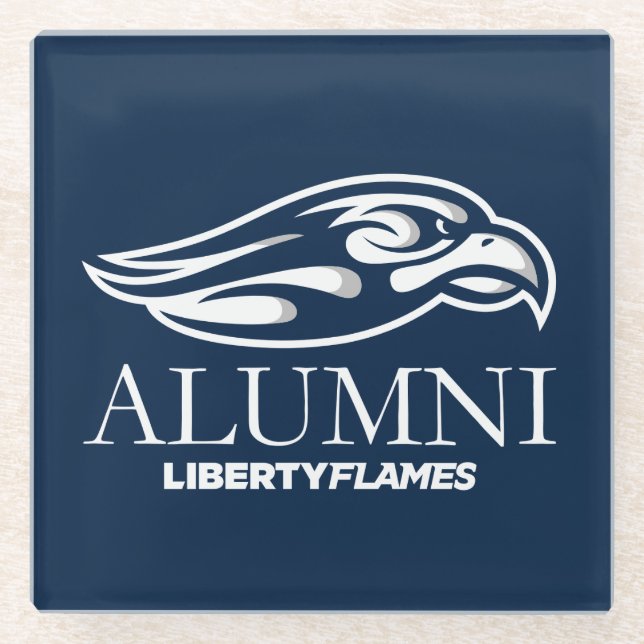 Liberty University Alumni Glass Coaster (Front)