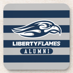 Liberty University Alumni Stripes Beverage Coaster