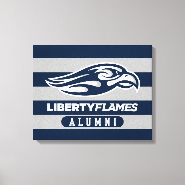Liberty University Alumni Stripes Canvas Print (Front)