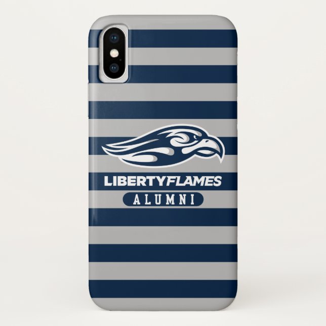 Liberty University Alumni Stripes Case-Mate iPhone Case (Back)