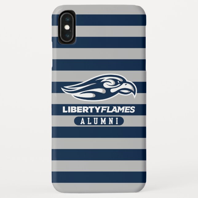 Liberty University Alumni Stripes Case-Mate iPhone Case (Back)