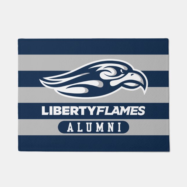Liberty University Alumni Stripes Doormat (Front)