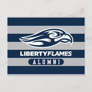 Liberty University Alumni Stripes Invitation Postcard