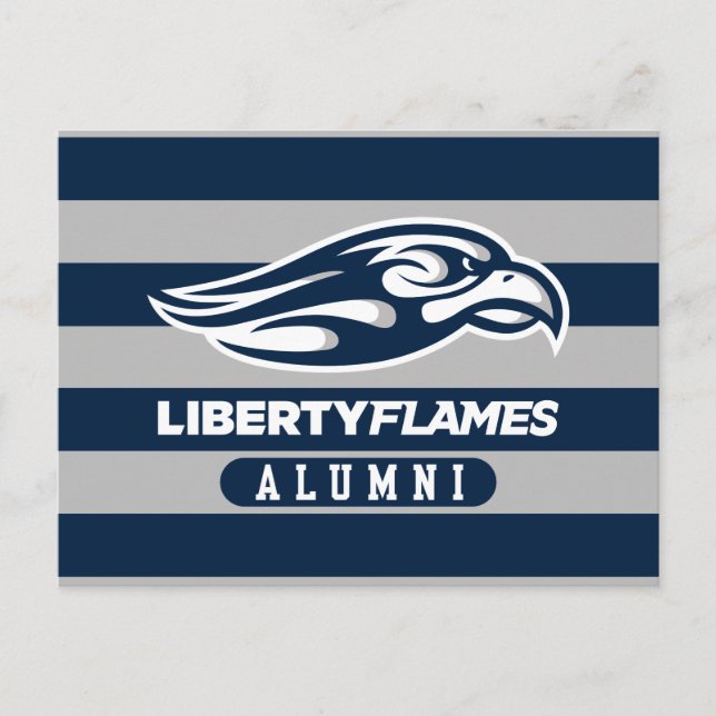 Liberty University Alumni Stripes Invitation Postcard (Front)