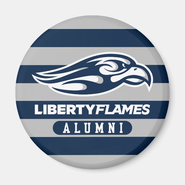 Liberty University Alumni Stripes Magnet (Front)