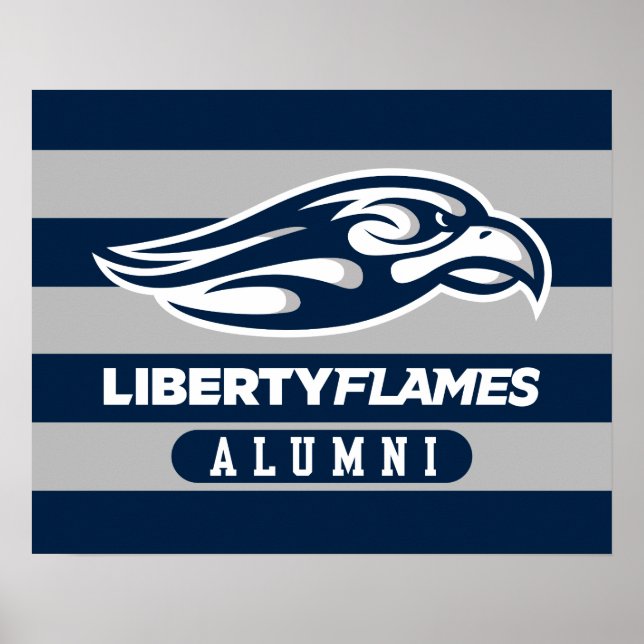 Liberty University Alumni Stripes Poster (Front)