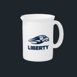 Liberty University Athletic Mark Beverage Pitcher<br><div class="desc">Check out these Liberty University designs! Show off your Flames pride with these new University products. These make the perfect gifts for the University student,  alumni,  family,  friend or fan in your life. All of these Zazzle products are customizable with your name,  class year,  or club. Go Flames!</div>