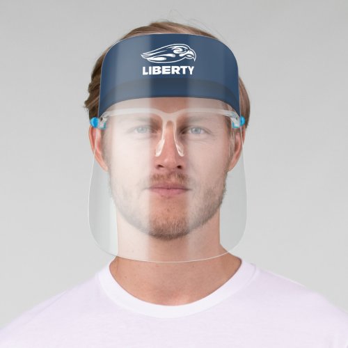 Liberty University Athletic Mark _ Blue Visor Face Shield