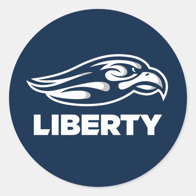 Liberty University Athletic Mark Classic Round Sticker (Front)
