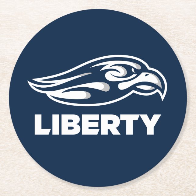 Liberty University Athletic Mark Round Paper Coaster (Front)