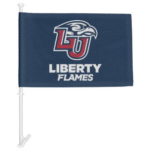 Liberty University Carbon Fiber Pattern Car Flag