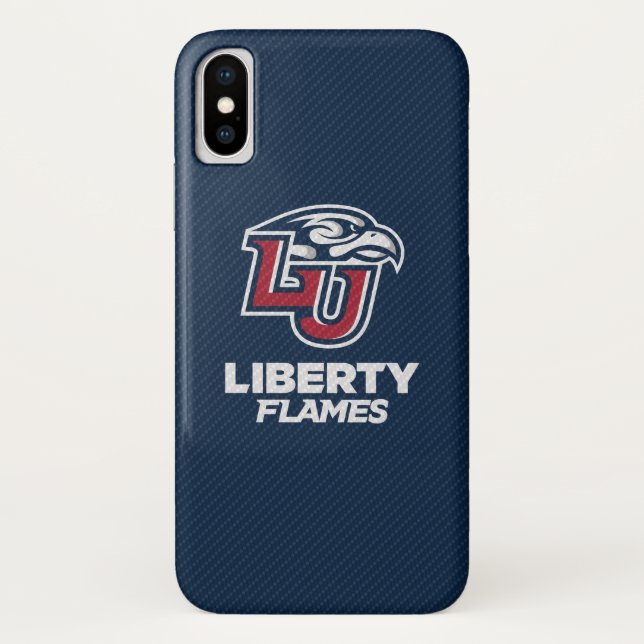 Liberty University Carbon Fiber Pattern Case-Mate iPhone Case (Back)