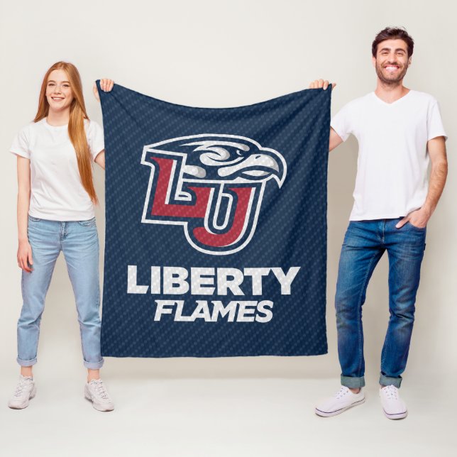 Liberty University Carbon Fiber Pattern Fleece Blanket (In Situ)