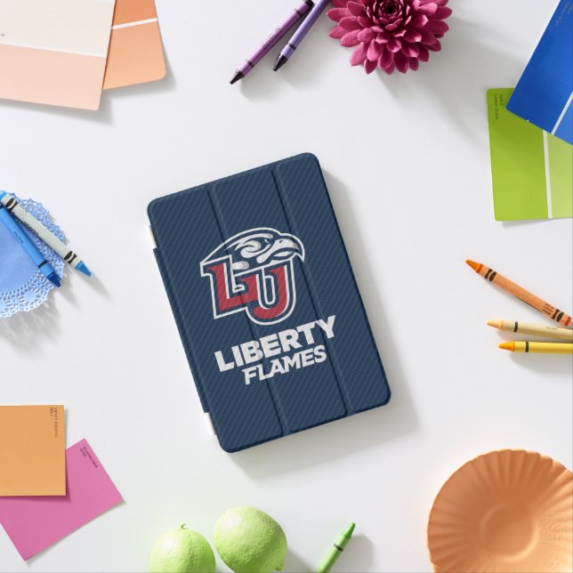 Liberty University Carbon Fiber Pattern iPad Mini Cover (In Situ)
