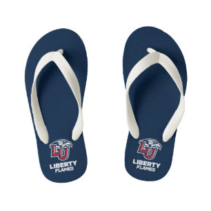 Liberty University Carbon Fiber Pattern Kid's Flip Flops
