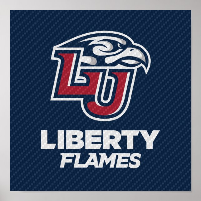 Liberty University Carbon Fiber Pattern Poster (Front)