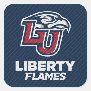 Liberty University Carbon Fiber Pattern Square Sticker