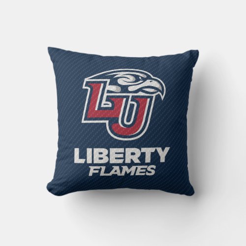 Liberty University Carbon Fiber Pattern Throw Pillow